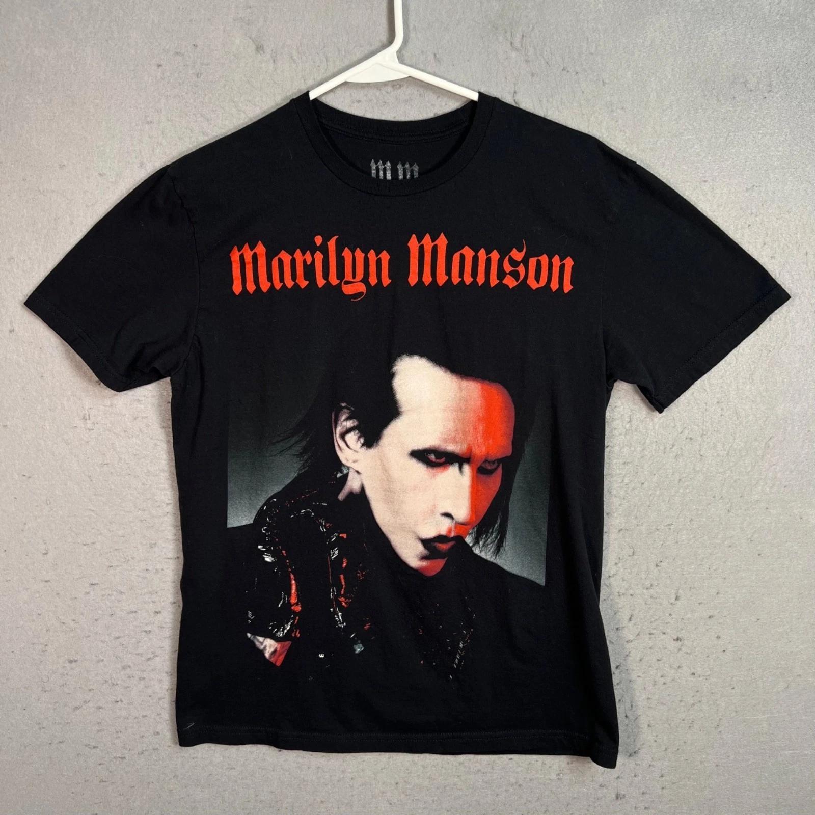 Marilyn Manson World Tour 2025 Black T-Shirt Size Medium Mens S