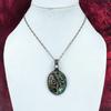Tree Of Life Abalone Shell Pendant Copper Wire Wrapped Rainbow Moonstone Jewelry