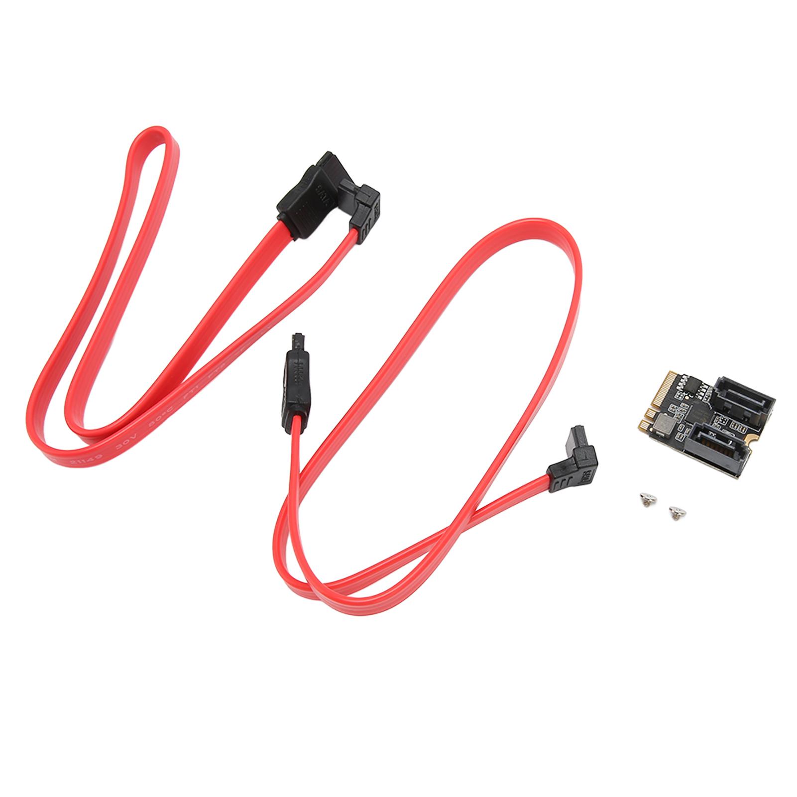 

M.2 to 2 Port SATA3.0 6Gbps JMB582 Chip M.2 to 2 Port SATA3.0 Expansion Card for Computer for