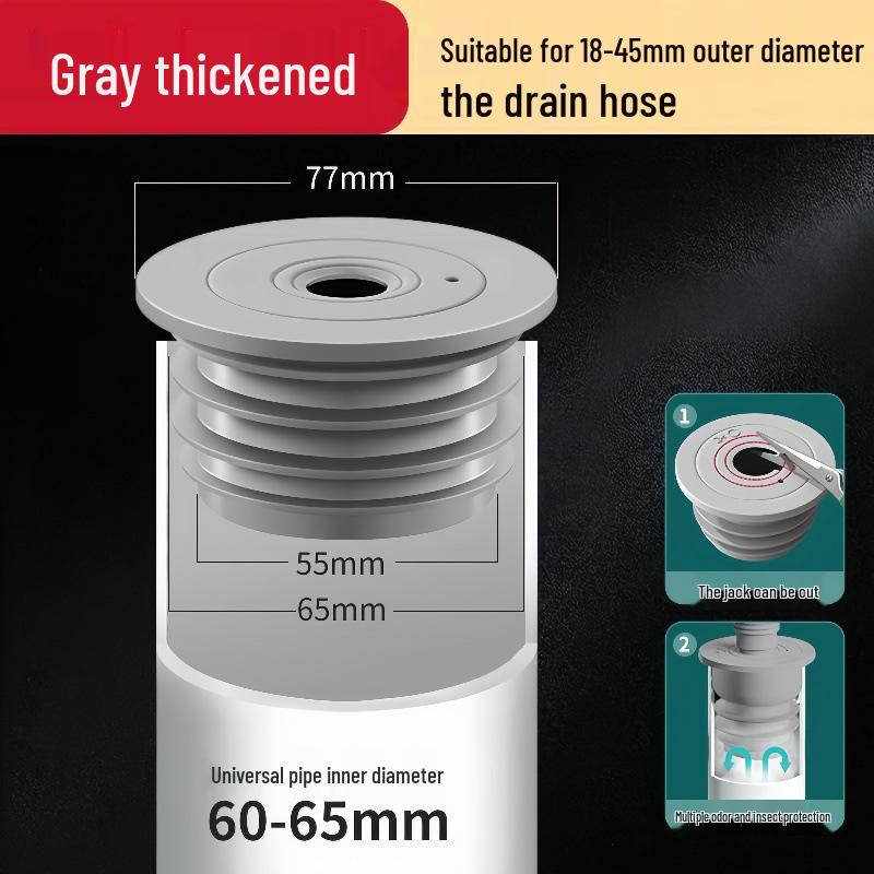 Odor-Proof Sealing Ring for Washing Machine and Floor Drain - Insect and Odor Stopper for Sewer Pipes