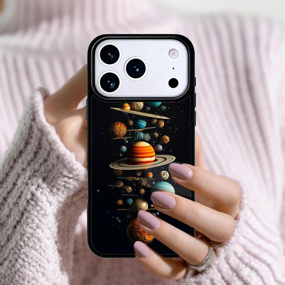 Space Solar System Planets Universe Phone Case For Apple iPhone 17 Air 16E 15 14 Plus 13 12 11 Pro Max Mini Funda Cover