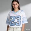 2026 Neues Heißes Damen Sommer Y2K Mode Lässiges Hemd Street Retro Hip Hop 23 Druck V-Ausschnitt