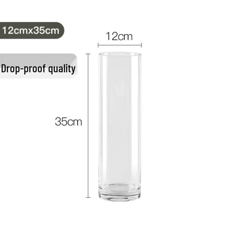 Acrylic Anti-Drop Transparent Vase for Lucky Bamboo Flower Arrangement – High-End Light Luxury Design