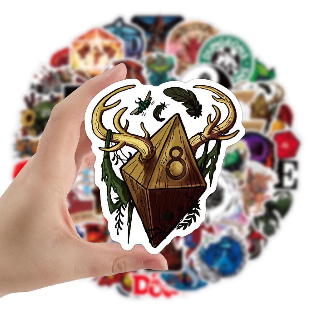 Cross-Border D&D Graffiti: 100 Waterproof Stickers for Laptops, Skateboards, and Suitcases