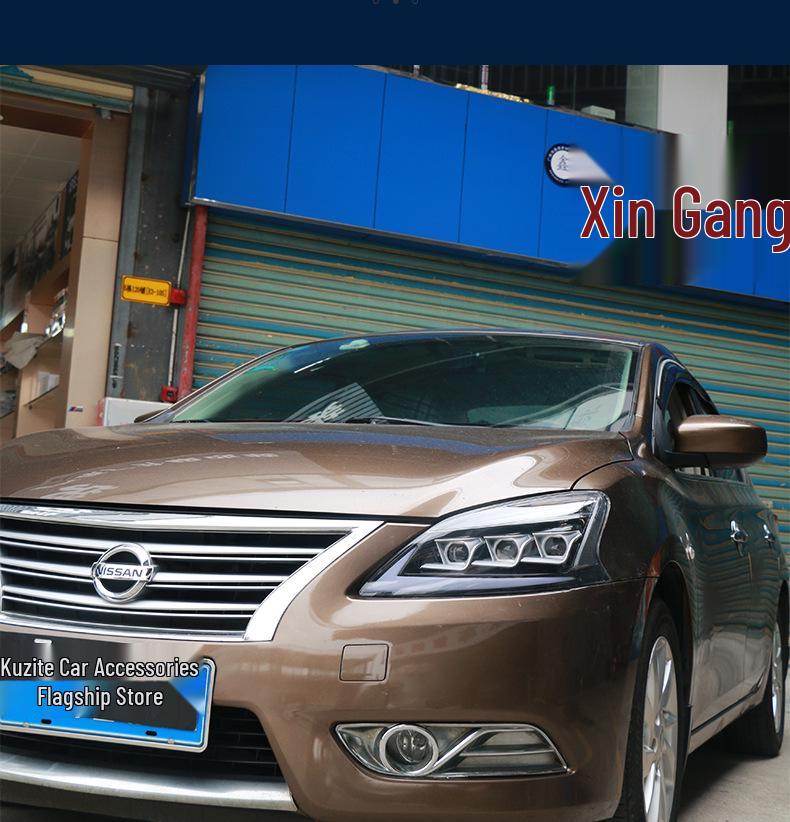 LED Headlight Assembly for 12-14 Sylphy: Daytime Running, Flowing Turn Signals