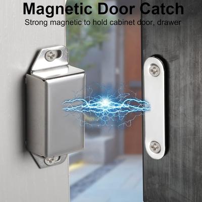 New Magnetic Door Catch Strong Heavy Duty Cabinet Catches Cupboard Wardrobe Magnets Door Latch Catch Furniture Stopper Hardware