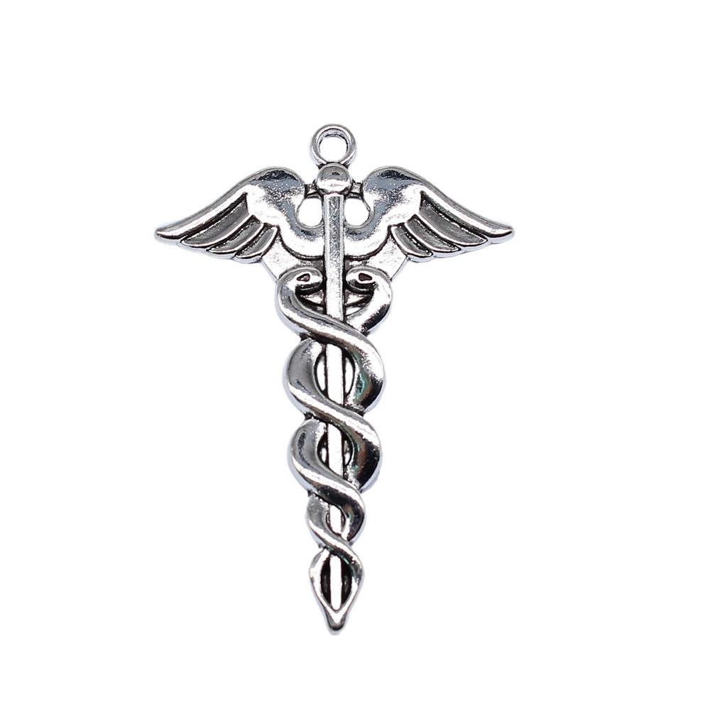Cobra Snake Charms Antique Bronze Silver Pendants For DIY Bracelet Necklace Jewelry
