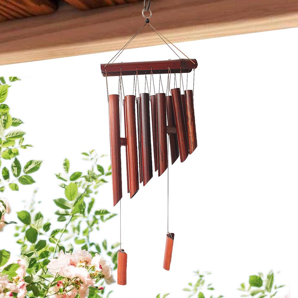 Wood Wind Chimes Wooden Windchimes For Indoor Handcrafted 12 Tube Wooden Chimes For Outdoors Creative Melody Home Decor For