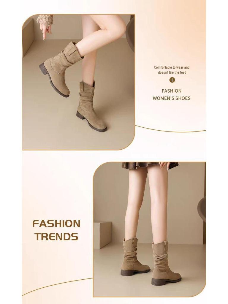 Women's 2025 Ankle & Mid-Calf Flat Martin Boots - Autumn/Winter Bestseller Snow Boots