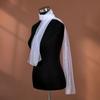 Seethrough Sheer Bridal Veils with Rhinestones Decors for Outdoor and Indoor Event Bride Shawl Wrap for Wedding Dresses