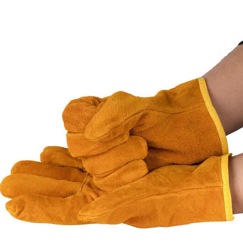 Deyu Gongpin Short Cowhide Welder s Gloves