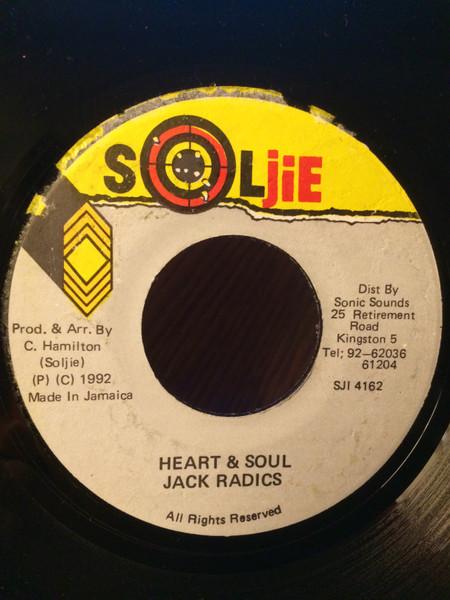 

7inch Record JACK RADICS Heart Soul SJI4162 Soljie 1992 Jamaica Reggae Ska Dub Used
