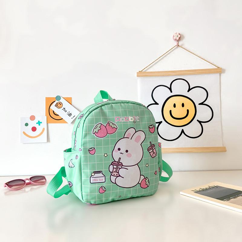 Cute Rabbit Pattern Oxford Cloth Backpack For Children Ideal For School And Playtime
