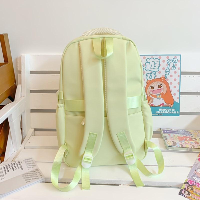 Schoolbag Japanese new cute little fresh girl make-up bag junior high school student college wind dopamine contrasting backpack