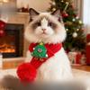 Christmas Cat Plush Scarf, Cute Dog, Elk Pet Accessories, Scarf, Small Dog Red