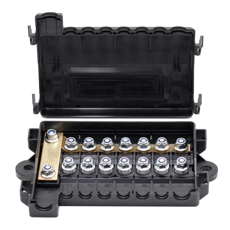 12V 32V 48V Fuse Block Durable MIDI 7 Way 1PCS ANM FUSE AND 7 PCS ANS Fuse Block Box Holder for RV Car Boat Bus Accessory