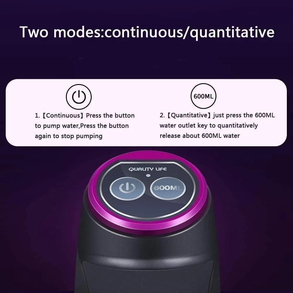 D5 Water Dispenser Universal 3/4/5 Gallon Water Pump Outdoor Camping Portable BBQ Water Bottle Pump Reusable USB Charging Pump