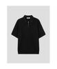 8SECONDS Formal Half-Zip Collared Neck Short Sleeve Knit Black