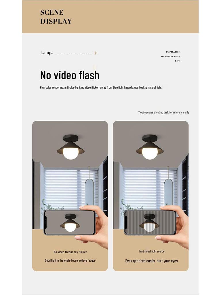 Nordic Modern Cream Corridor & Foyer Light for Living Room, Bedroom, and Balcony