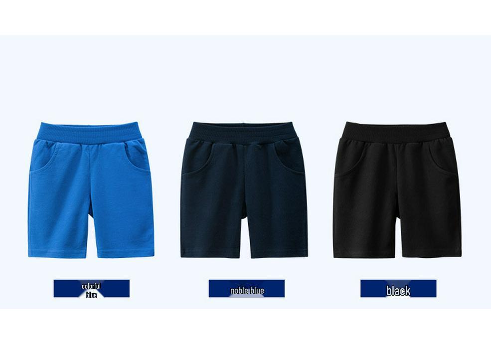 Children's Solid Color Mid-Length Summer Shorts for Boys