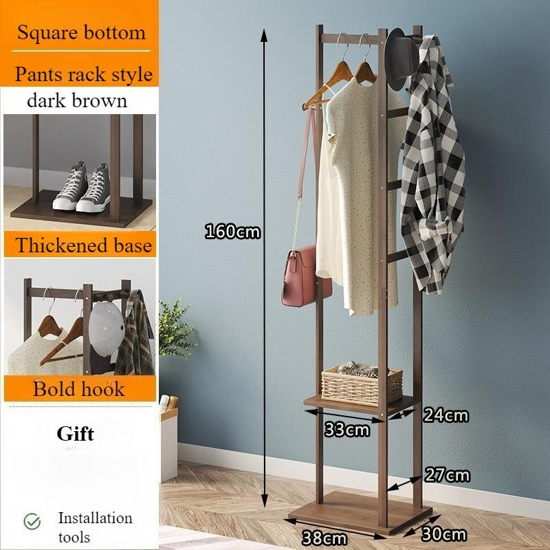 Vertical Clothes Rack Simple Clothes Hanger High-capacity Hat Rack To Ground Door Hanger Bedroom Multifunctional Storage Rack