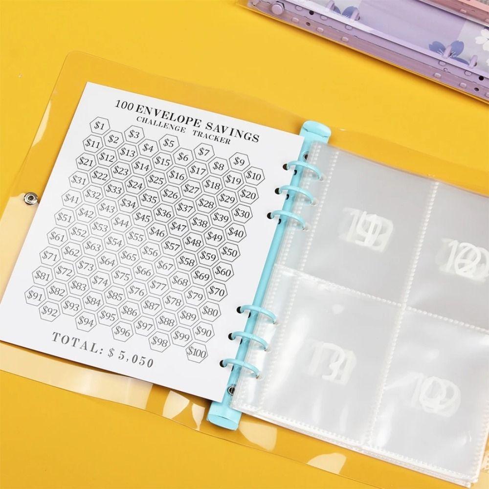 Große Kapazität 100 Umschlag Einsparungen Herausforderung Binder PVC Einsparungen Herausforderungen Buch Kinder