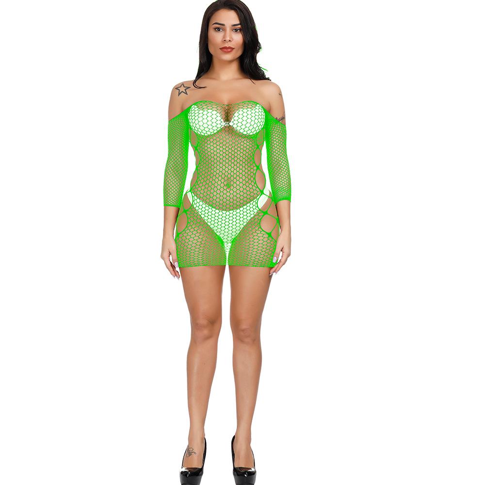 Sex Underwear Jacquard Suspenders Sexy Mesh Clothes Net Skirt Net Socks Hollow Transparent Tight Body