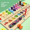 Magnetic Wooden Bead Maze Color Counting Classification Board Kid Toy Puzzle