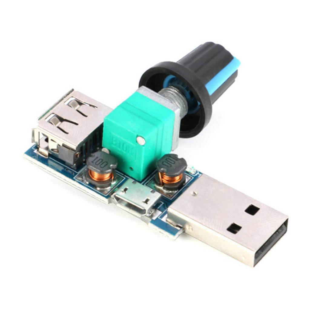 5W 4-12V Fan Speed Controller Stepless Adjustment Adjustable USB Fan Volume Controller Stepless Governor Module
