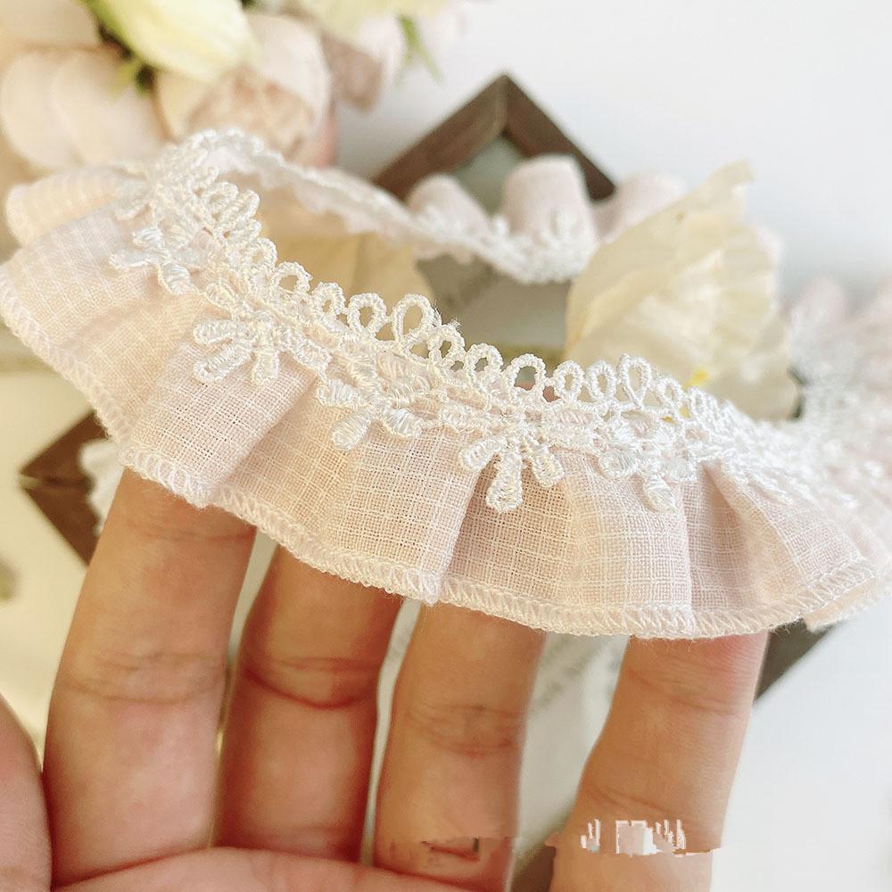 Checkered Lace Trim, Baby Dress, DIY Material, Small Item Design, Lace розовый