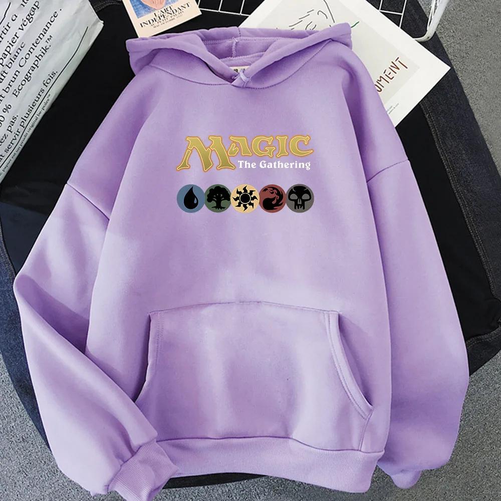 Magic The Gathering Cartoon Letter Hoodie Graphic Printing Funny Sweatshirt Cute for Autumn/Winter Sudaderas Fleece New Pullover