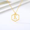 Simple and stylish English alphabet small fresh k gold titanium steel necklace women's accessories geometric collarbone chain