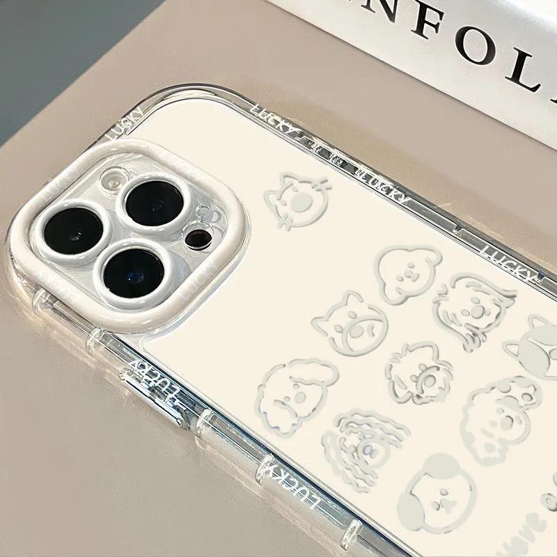 Cartoon puppy for iPhone17ProMax mobile phone case 14 Apple 13 fine hole 12/15 premium 16 soft case