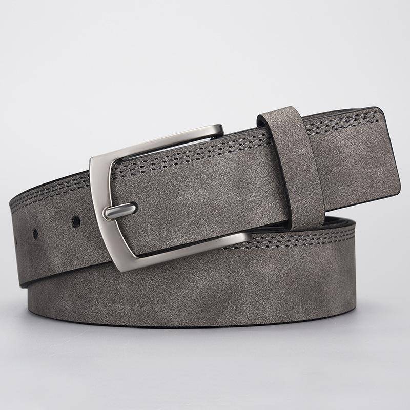 

Мужской ремень из искусственной кожи с пряжкой, повседневный ремень, мужской ремень 105cm серый