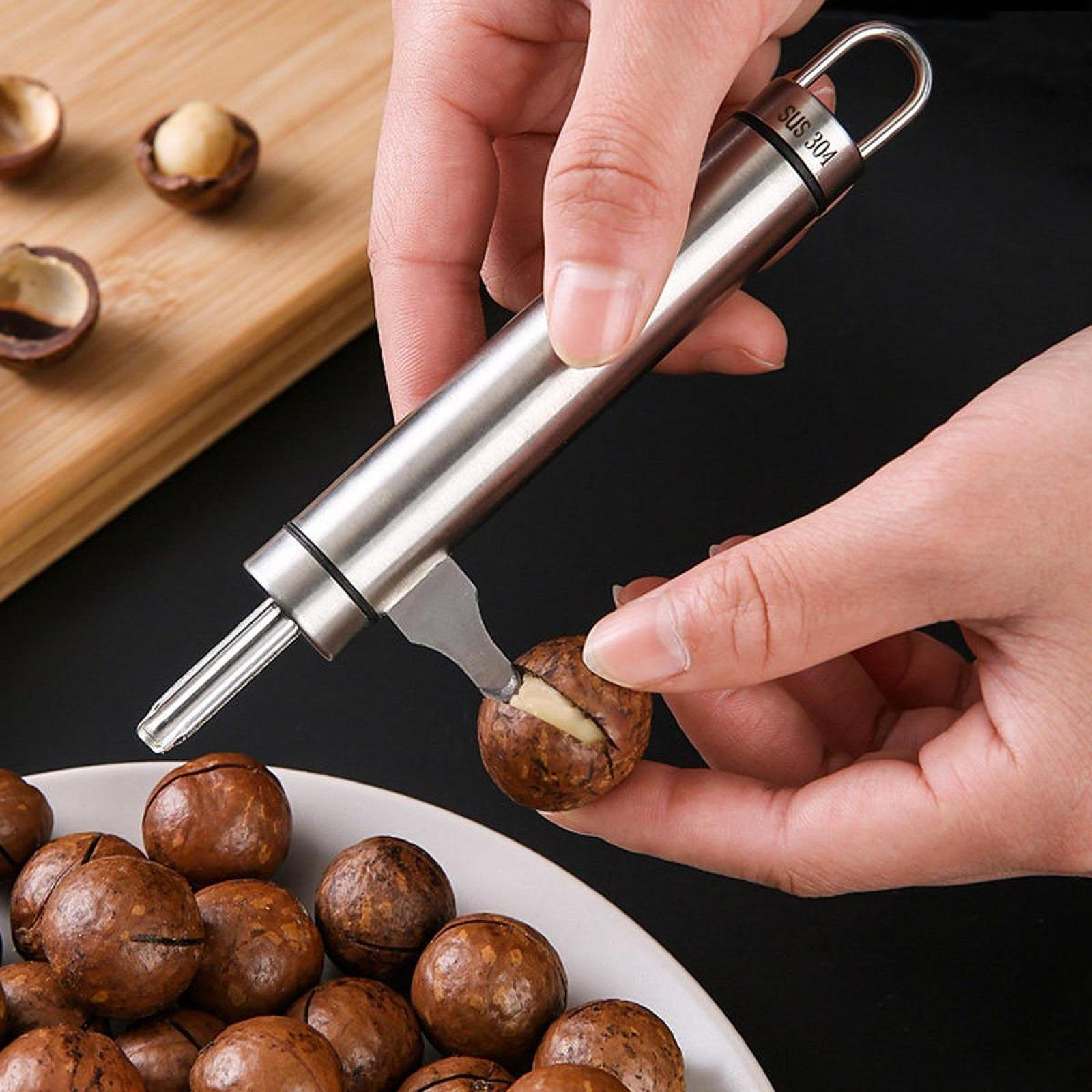 Macadamia Nut Opener Kitchen Gadget Manual Walnut Cracker Comfortable Grip Efficient for