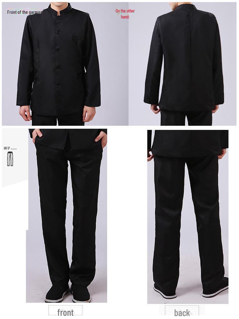 Costum Zhongshan pentru bărbați - Costum de scenă pentru studenți din Republica Chineză, cu guler stand