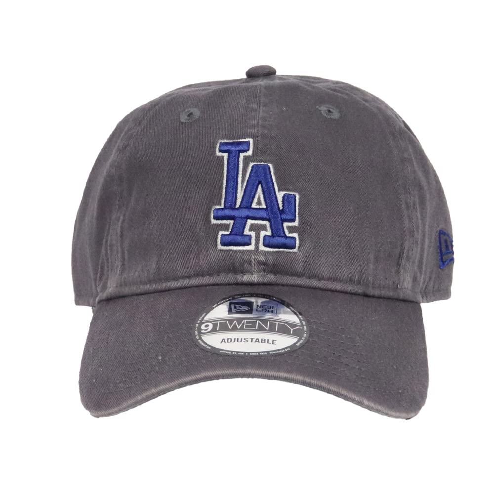 New Era 9TWENTY MLB Baseball Cap for Men and Classic Los Angeles Dodgers Charcoal Gray Women, Low-Profile Cap, [Used]