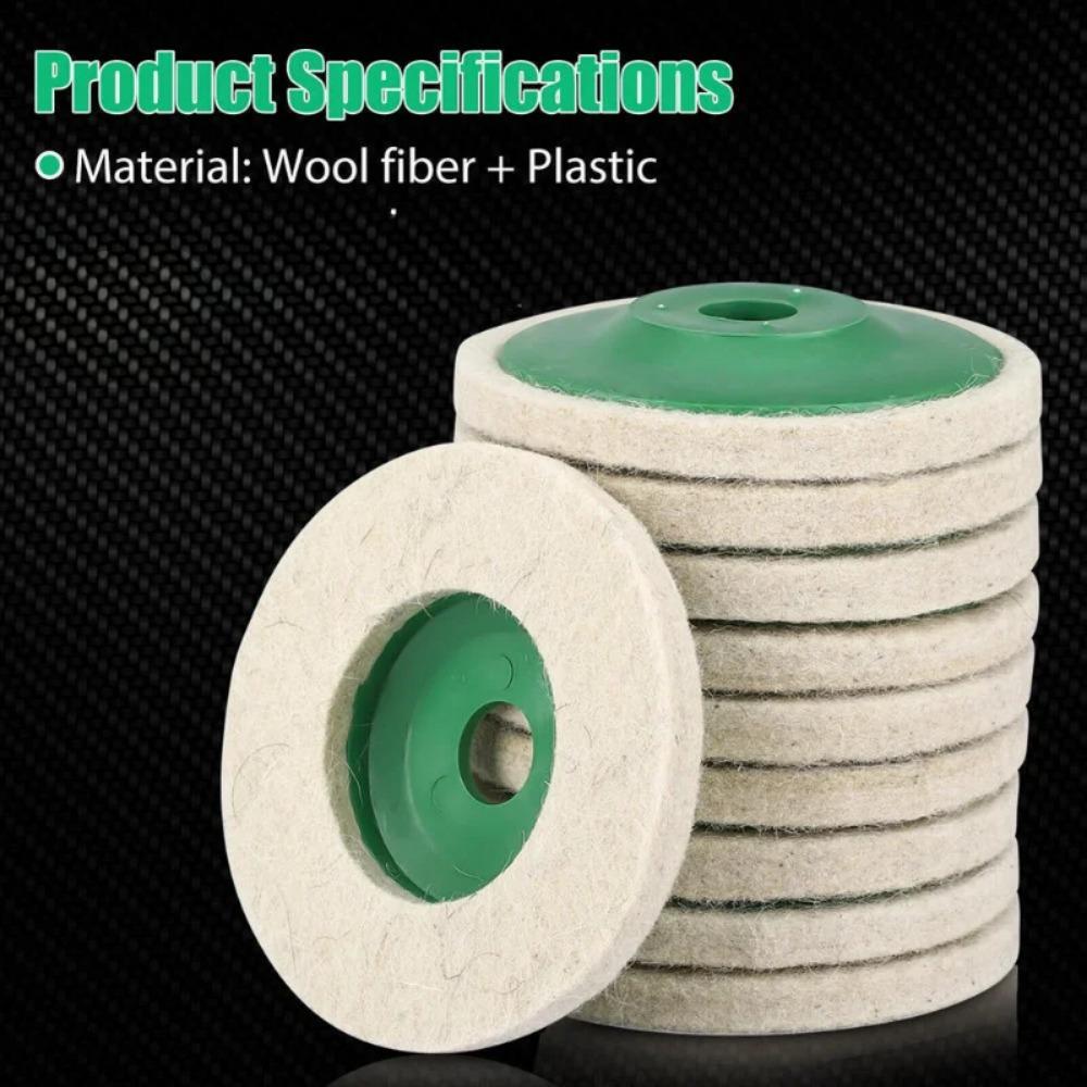 20pcs Wool Polishing Wheel Buffing Pads Angle Grinder Wheel Felt Polishing Disc For Metal Marble Glass Ceramics
