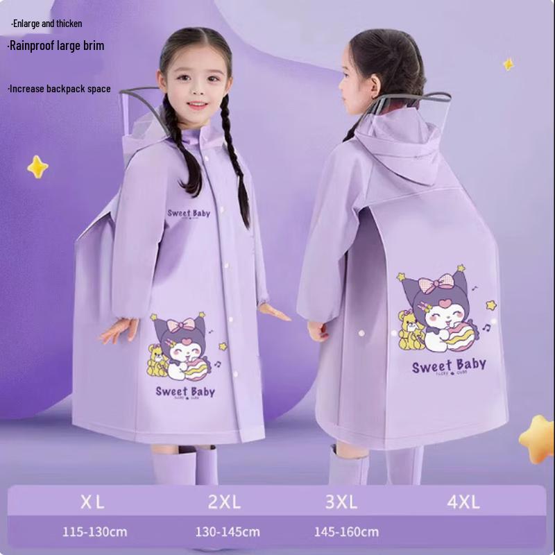 Unisex Kids Full-Body Waterproof Raincoat