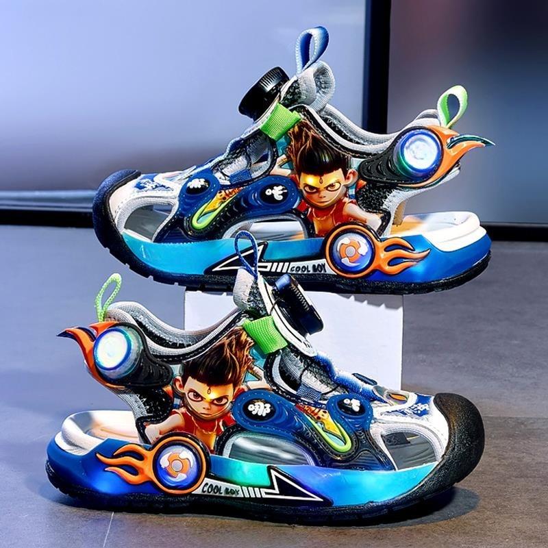 

Boys Closed Toe Sandals Summer Beach Shoes Soft Sole Non Slip Casual Buckle Sports Sandals size 33 синій