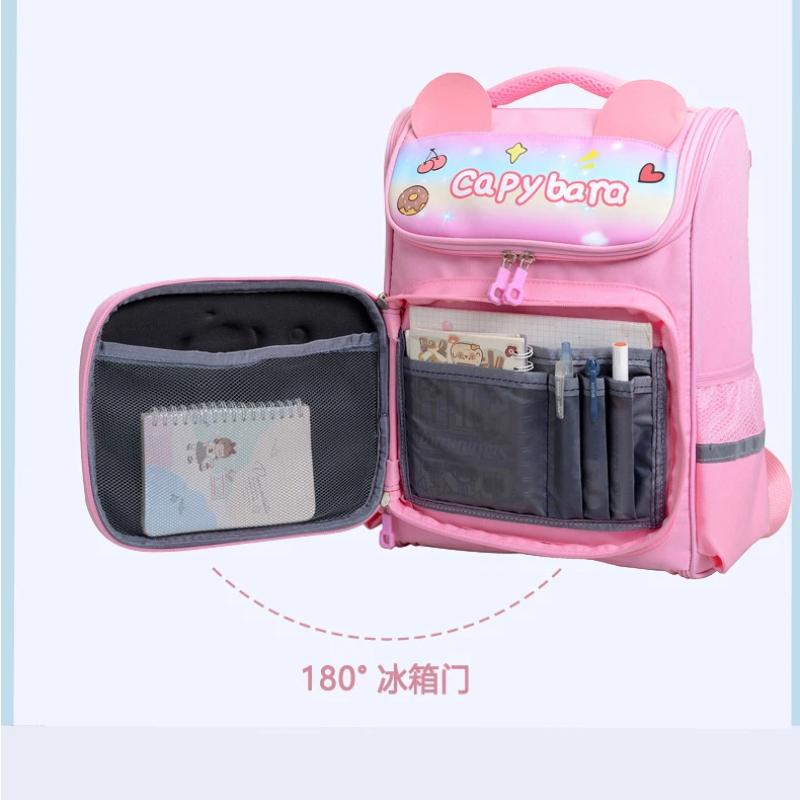 Capybara Kinder Schultaschen Für Jungen Mädchen Kinderrucksack Primär Orthopädischer Schulrucksack Wasserdichte Schultasche Büchertasche