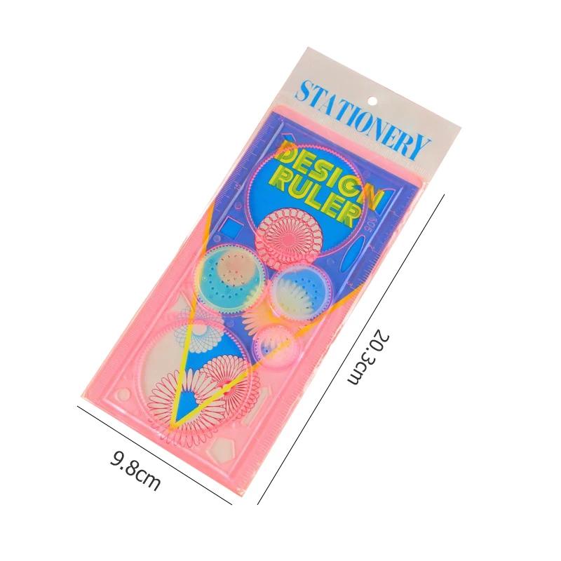 Spirograph Art Drawing Ruler Children DIY Handmade Painting Template Multifunctional Cartoon Color Developmental Toys Gifts TMZ