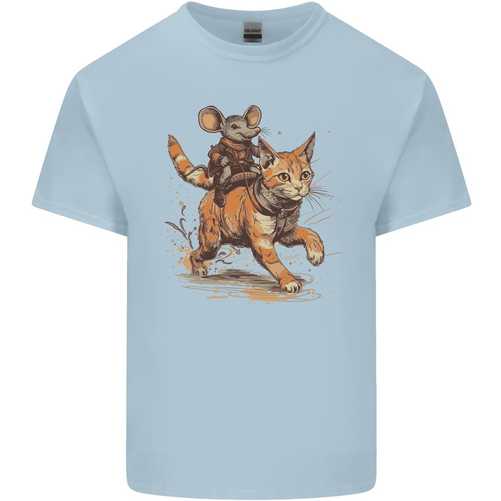 Cat and Mouse Winter Fun Kids T-shirt Boys Girls XXL