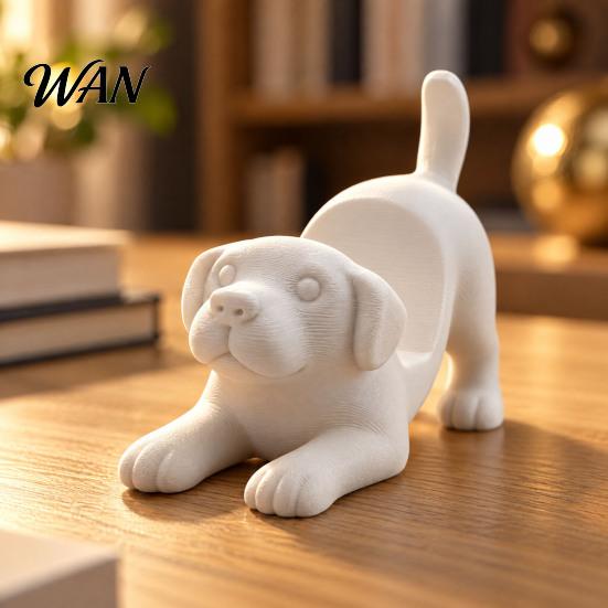 PLA Plastic Phone Holder Puppy Cell Holder, Decorative Smartphone Mount, Mobile Hand Free Movie Watching Stand Ornament for Office Table Home