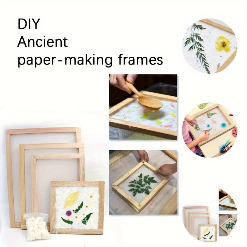 1pc Natural Wooden Frame for DIY Paper Making & Screen Printing – Handcrafted Tool for Artistic Crafts, Dried Flower Projects,Paper Craft Supplies