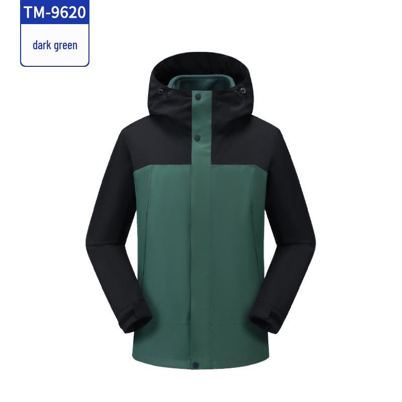 Custom Autumn/Winter Three-in-One Graphene Self-Heating Windbreaker with Embroidery
