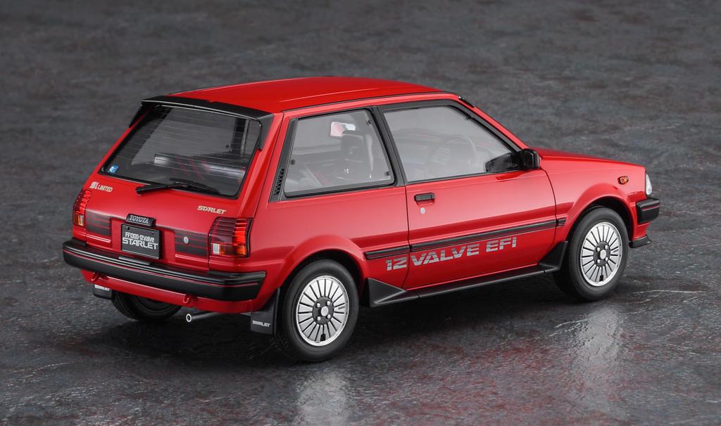 Hasegawa Toyota Starlet EP71 Si Limited Red Color Plastic Model 20660 1/24 (3-door) Mid-term