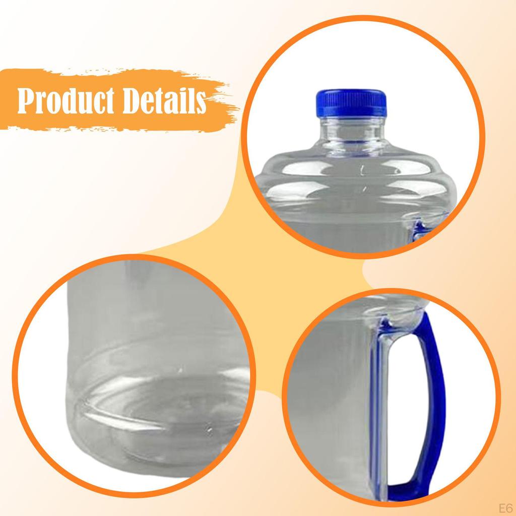 Reusable Water Bottle Jug 1.5L Easy Grip Carry Empty Versatile with Screw Cap Bucket for