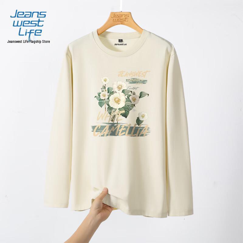 JEANSWEST LIFE Unisex Long-Sleeve Casual T-Shirt L