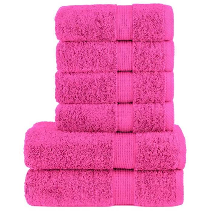 VidaXL Ensemble de Serviettes de Qualité Supérieure 6 pcs, Essuie-mains, Serviettes de Douche, Draps de Bain, Serviettes 137569